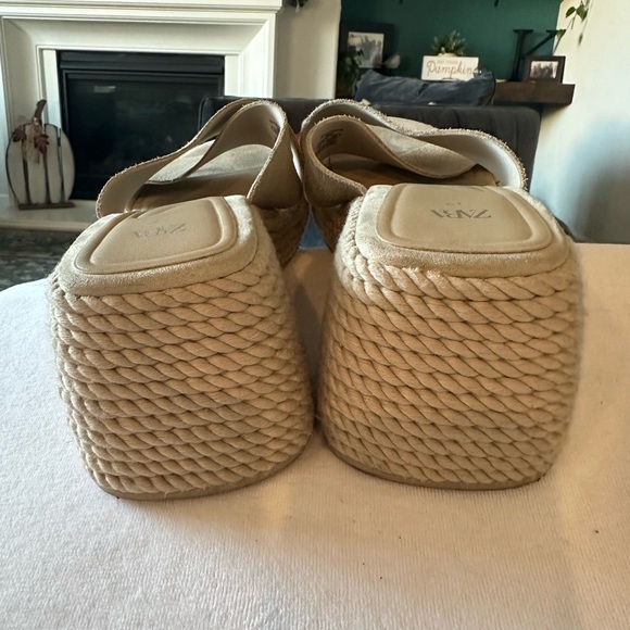 Zara Suede Leather Criss Cross Platform Chunky Espadrille Sandals - Picture 7 of 7